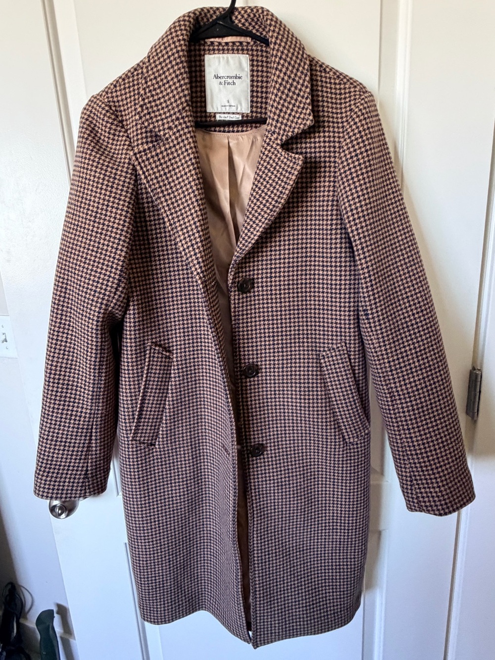 Abercrombie & Fitch Women's Wool Blend Tailored Dad Coat